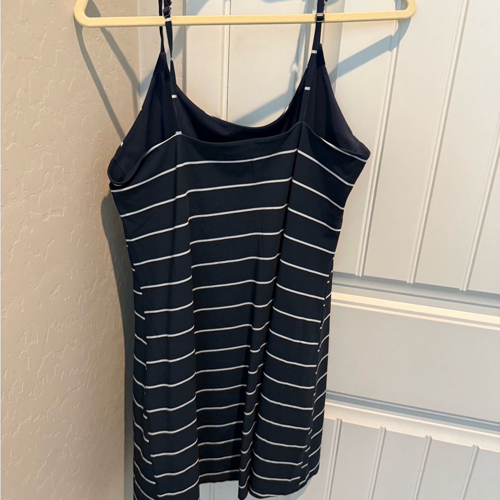 Abercrombie & Fitch Navy and White Striped Mini Dress - Picture 4 of 4